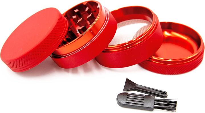 Produktbild BestV Silicone coated Grinder Red 4 Parts 50mm