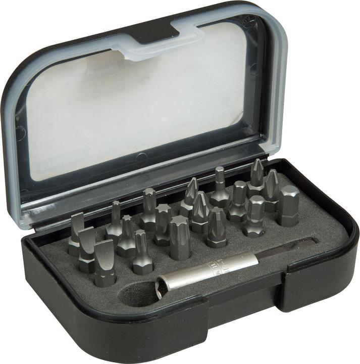 Actual product image Stanley 1/4" bit set, 25 mm, 19 pieces (Allen screw, Cross Pozidriv PZ, Cross Phillips PH)