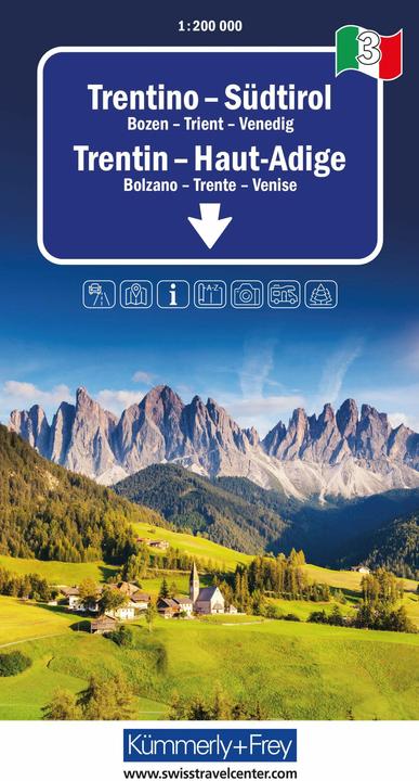 Actual product image Trentino - South Tyrol No. 03 Regional Road Map 1:200 000
