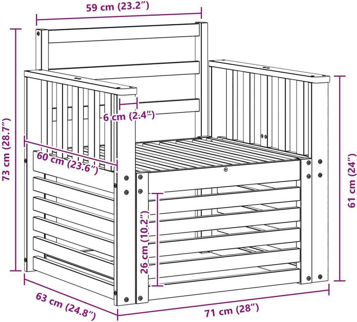 Produktbild vidaXL Outdoor-Sofa