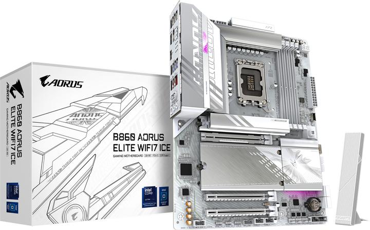 Image du produit Gigabyte B860 AORUS ELITE WIFI7 ICE (LGA 1851, Intel B860, ATX)