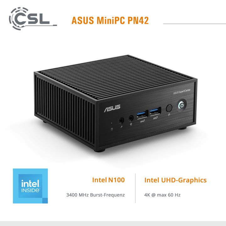 Produktbild ASUS Mini-PC PN42 (Intel N100, 32 GB, 1000 GB, Intel UHD Graphics)