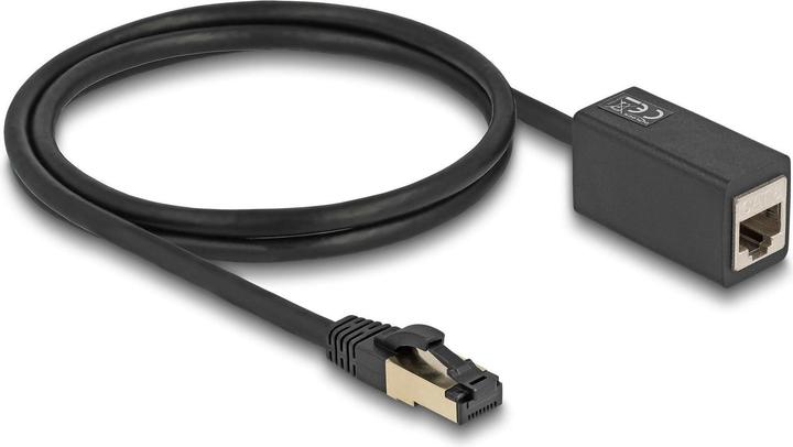 Actual product image Delock Network extension cable RJ45 male to RJ45 female Cat.8.1 S/FTP 1 m black (S/FTP, CAT8.1, 1 m)