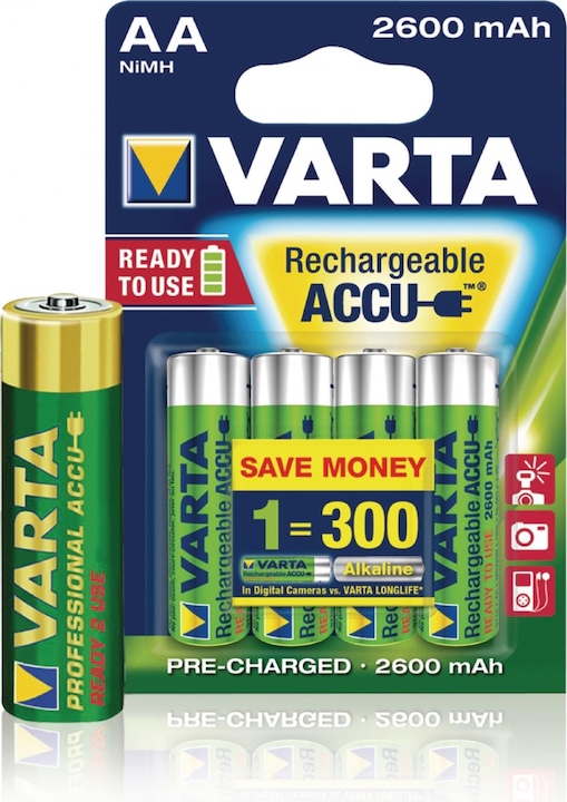 Produktbild Varta Recharge Accu Power (4 Stk., AA, 2600 mAh)