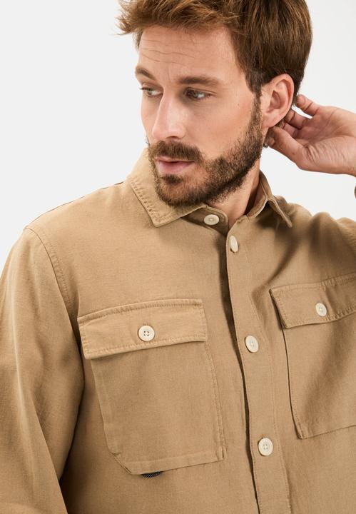 Image du produit Camel Active Overshirt aus Leinen-Baumwoll-Mix (M)