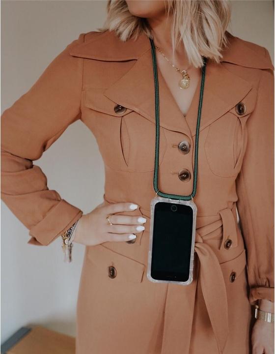 Actual product image Lookabe Necklace iPhone X/Xs gold green loo013