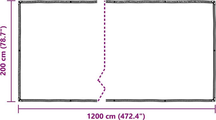 Produktbild vidaXL Outdoor-Planen (12 x 2 m)