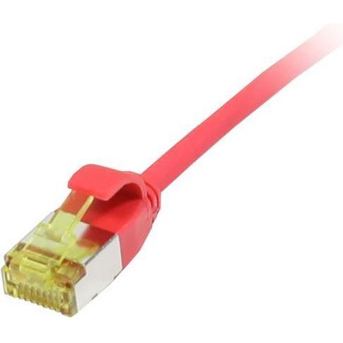 Thumbnail - Synergy 21 Patchkabel RJ45 CAT6A 500Mhz 0.5m rot U/FTP slimline rund d 3.8mm - Netzwerk - CAT 7 cabl (U/FTP, CAT6a, 0.50...