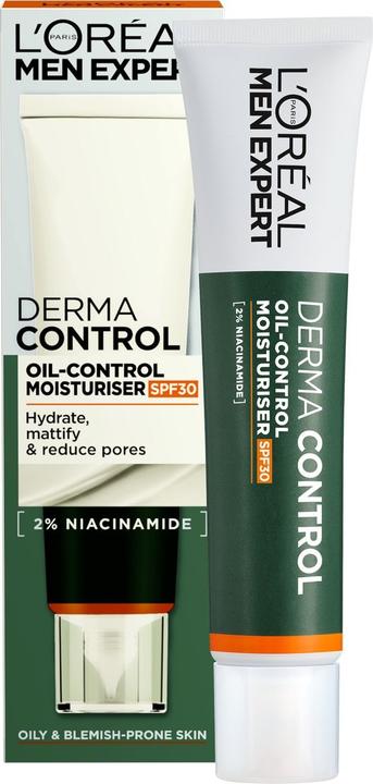 Produktbild L'Oréal Paris L'OrÃ©al Paris - Feuchtigkeitscreme gegen Hautunreinheiten SPF 30 Men Expert Derma Control (50 ml, Tagescreme, SPF 30)