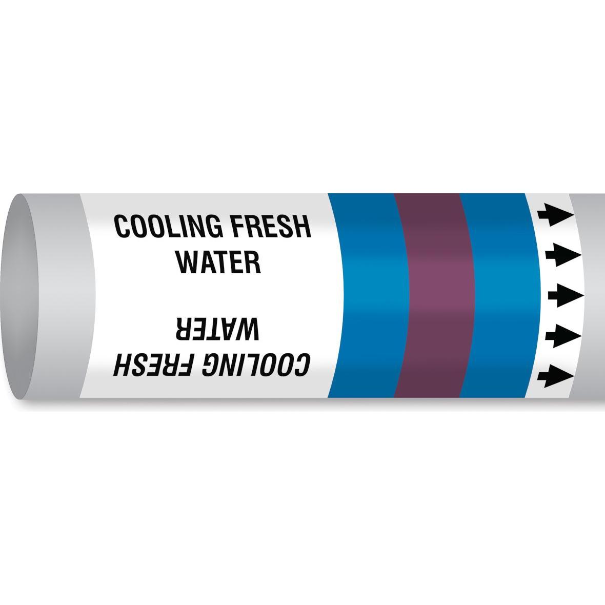 Brady, Segnaletica di sicurezza, B-7541, ISO 14726 IMO pipe markers - Cooling Fresh Water (acqua dolce con sostanze aggiuntive)