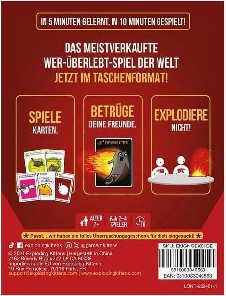 Actual product image Exploding Kittens EXKD0045 - : Grab & Game (German)