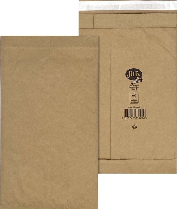 Jiffy Tasche imbottite n.3 marrone esterno 210x343mm confezione da 100 pezzi (100 x)