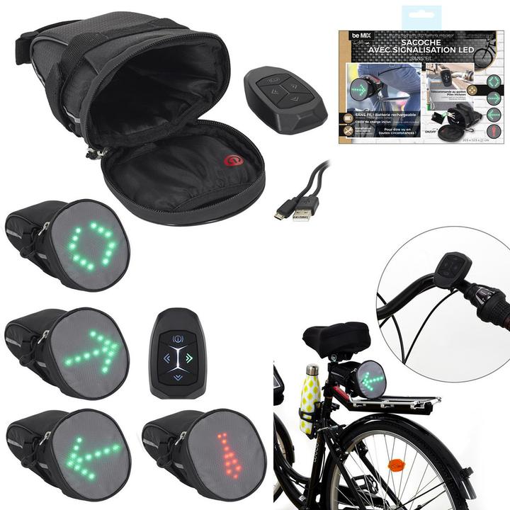 Produktbild Be Mix Fahrradtasche mit kabelloser LED-Signalisierung