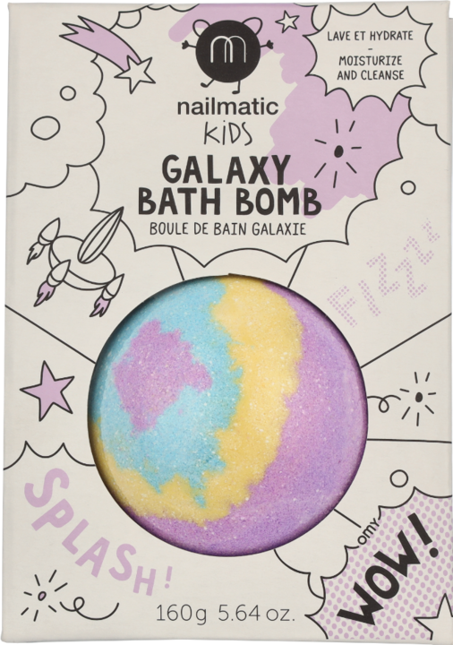 Produktbild Nailmatic Kids Bath Bomb kula do kąpieli dla dzieci Pulsar 160g (Violet)