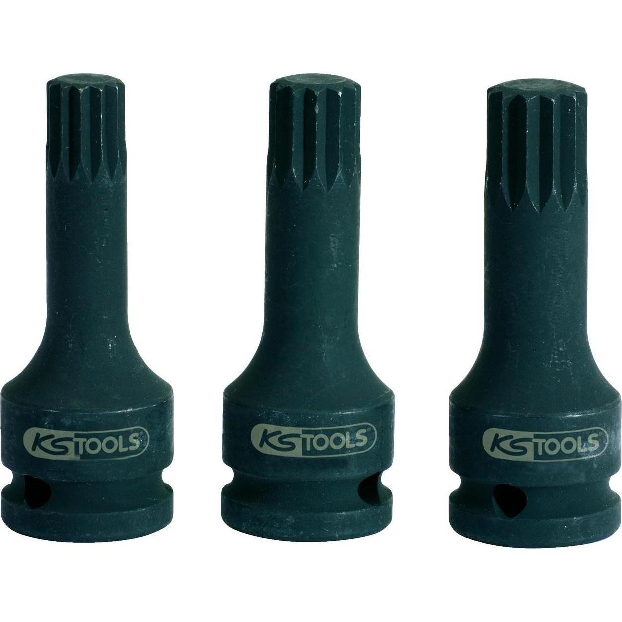 KS Tools, Steckschlüssel + Stecknuss, 1/2" Kraft-Bit-Stecknuss XZN,lang,M14