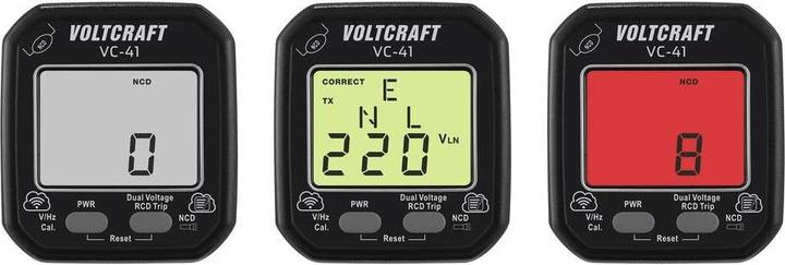 Actual product image Voltcraft VC-41 Steckdosentester CAT II 250 V LCD (CAT II 250V)