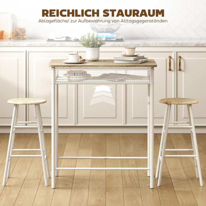 Immagine prodotto Homcom Set di tavoli da bar (80 x 50 x 90 cm)