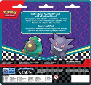 Produktbild Pokémon TCG Back to School blisters Eraser (Englisch, Blister Pack)