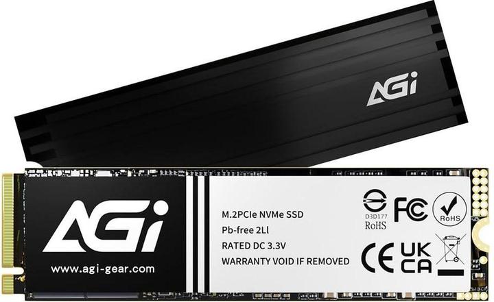 Produktbild AGI Dysk SSD SSD PCIE G4 M.2 NVME 1TB/AI828 AGI1T0G44AI828-CB (1000 GB, M.2, M.2 2280)