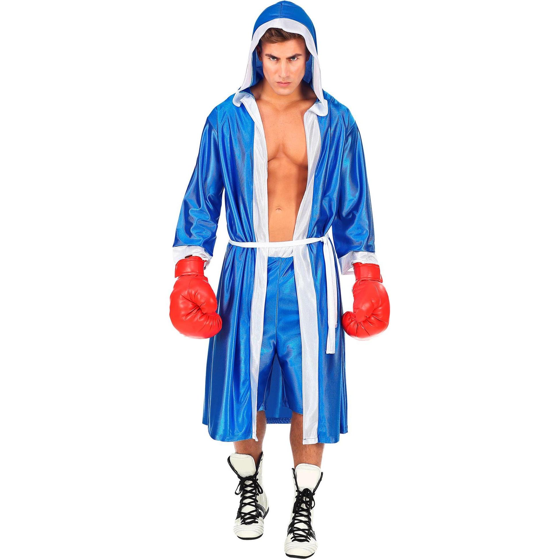 Widmann BOXER blau (Kapuzenumhang, Gürtel, Shorts), M (M)
