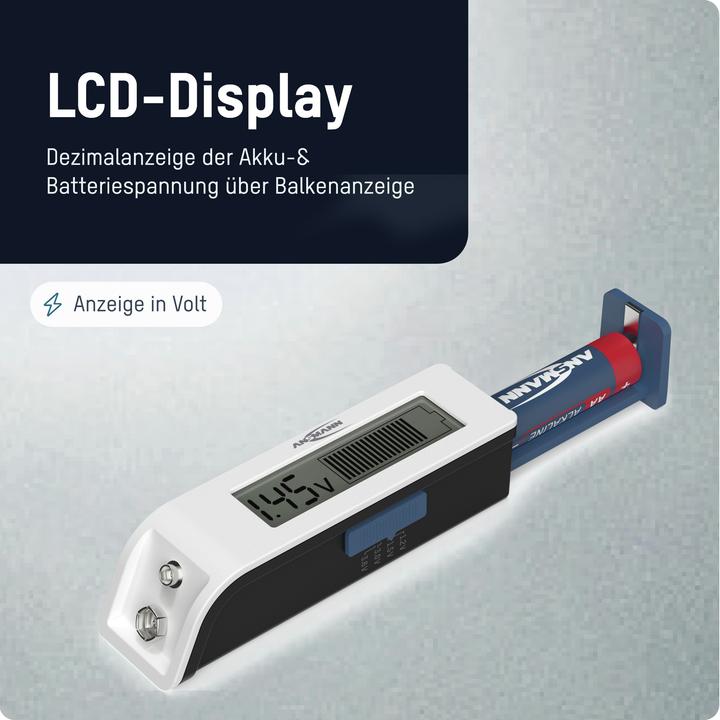 Image du produit Ansmann Testeur de piles universel Écran LCD