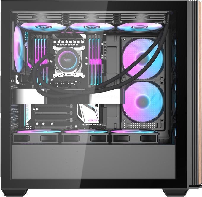 Image du produit Darkflash Tech Darkflash DS900WS computer case (black) + 4 fans (ITX, ATX)