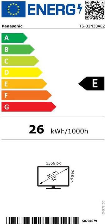 Etichetta energetica Panasonic TS-32N30AEZ (32", LED, HD 768p)
