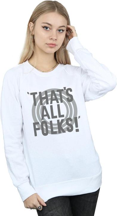 Actual product image Looney Tunes Womens/Ladies That's All Folks Text Sweatshirt (XL)