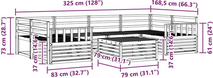 Produktbild vidaXL Outdoor-Sofa
