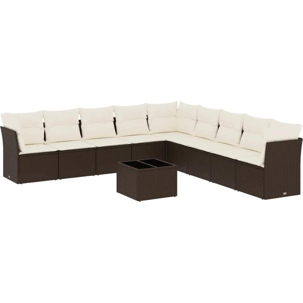 VidaXL, Gartenlounge, 10-tlg. Garten-Lounge-Set mit Kissen