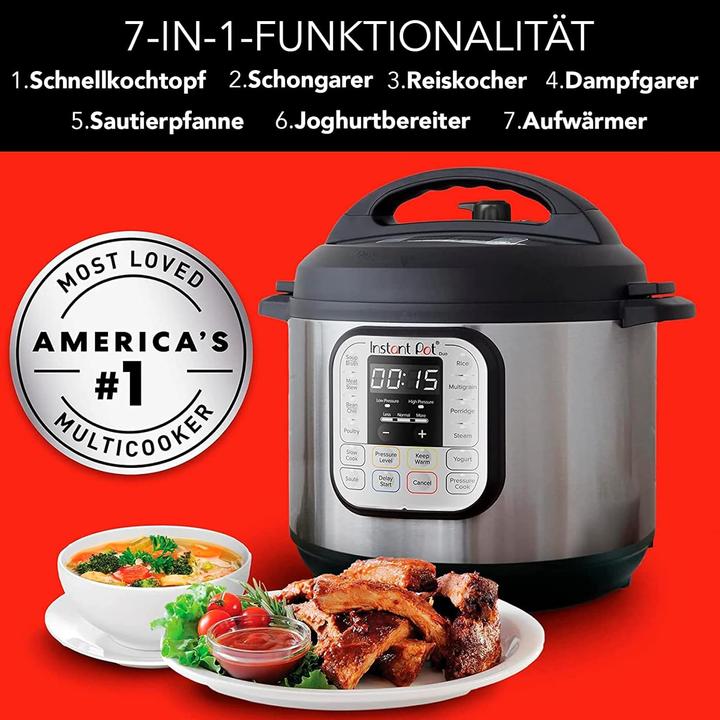 Actual product image Instant Pot Duo 7,6L multicooker 7-in-1 - snelkookpan - pressure cooker - rijstkoker - slowcooker - stomer -