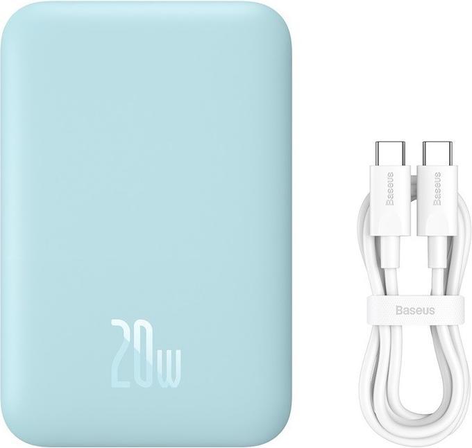 Image du produit Baseus Powerbank mini 6000 mAh 20W (blue) (6000 mAh, 20 W, 22.20 Wh)