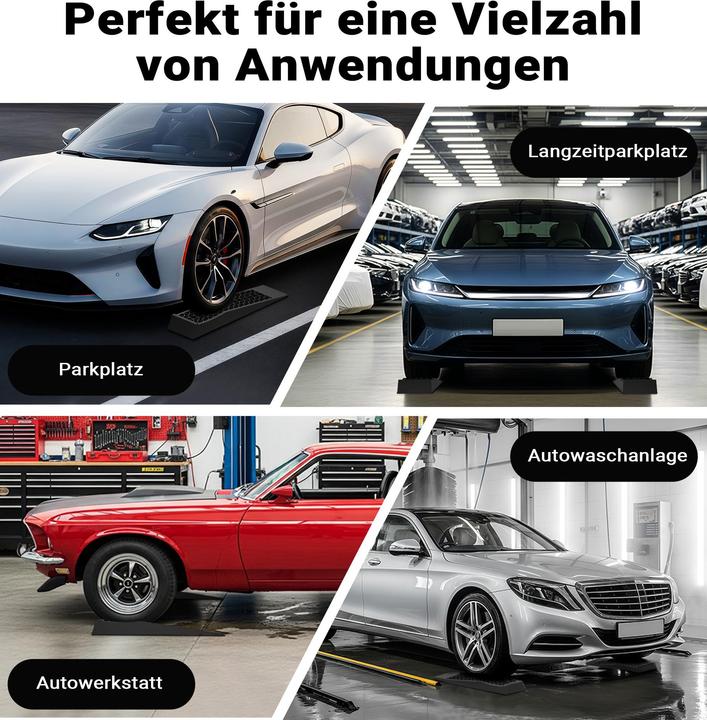 Actual product image Wiltec Auffahrrampe 2er Set 5t Traglast Autorampen PP Unterlegkeile 70x20x7,8cm