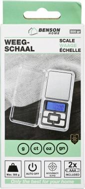 Immagine prodotto Benson Bilancia digitale di precisione fino a 500 g, graduazione 0,1 g