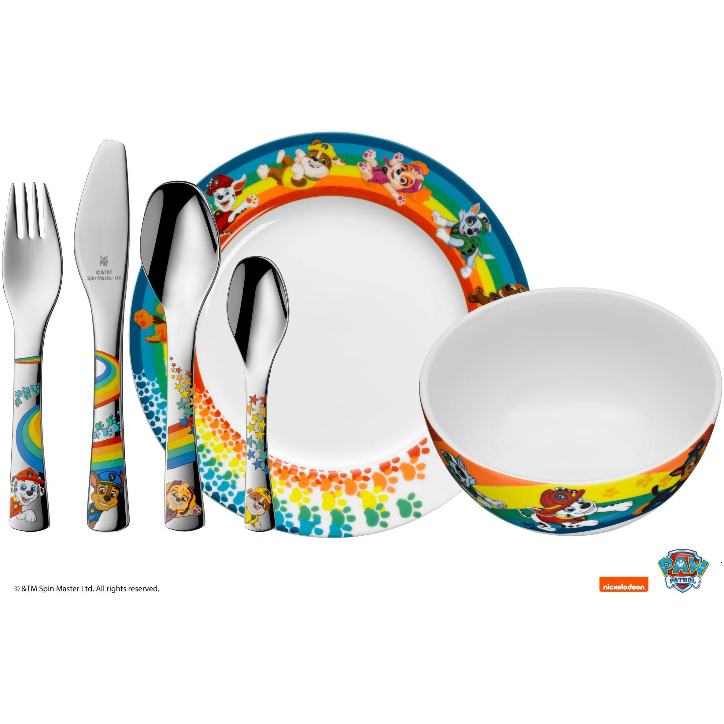 WMF Kindergeschirr Kinderbesteck 6tlg Paw Patrol Edelstahl spülmaschinengeeignet (1288089964)
