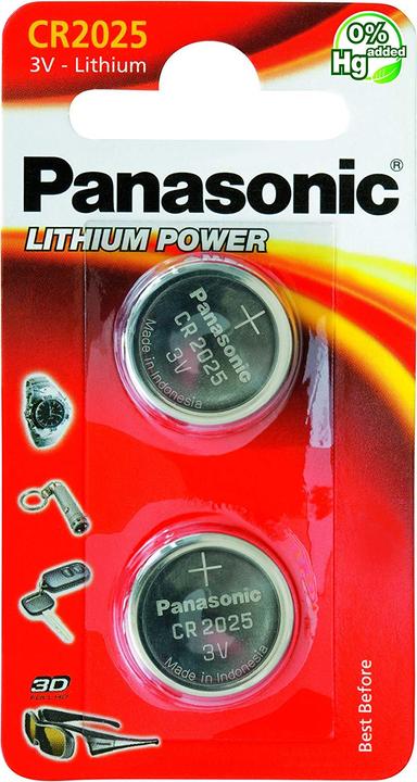 Actual product image Panasonic Lithium Power CR2025 (2 pcs., CR2025, 165 mAh)