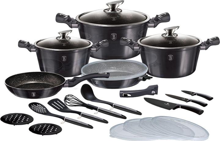 Actual product image BerlingerHaus BH-7181 22-PIECE POT SET (Pan set + pot set, Cast aluminium, 20 x 10.40 cm)