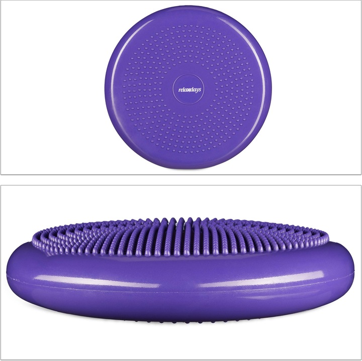 Image du produit Relaxdays Disque d'équilibre de 33 cm avec pompe à air