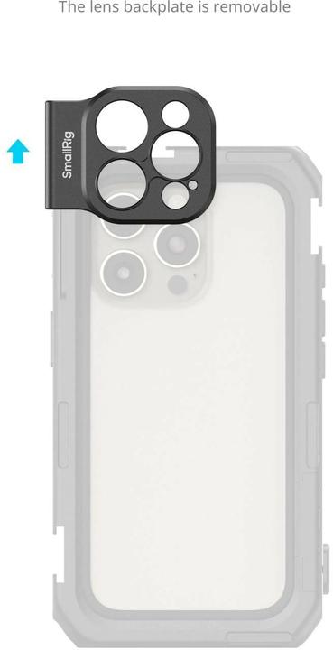 Actual product image SmallRig 5009 17mm Threaded Lens Backplate for iPhone 16 Series Cage