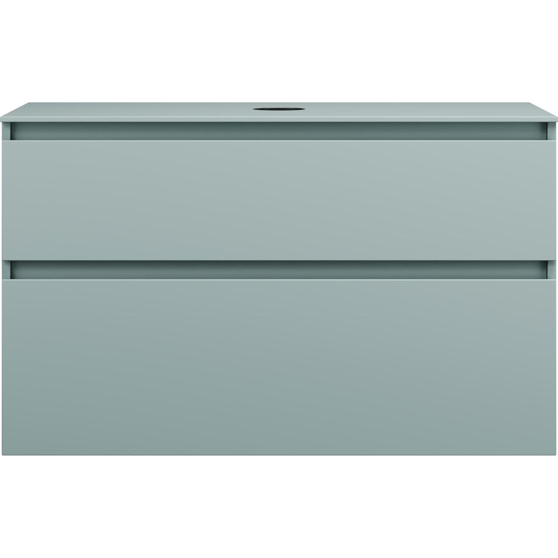 burgbad, Waschbeckenunterschrank, Lin20 Waschtischunterschrank inklusive Konsolenplatte, 2 Auszüge, Tiefe 487mm, 1002x48...