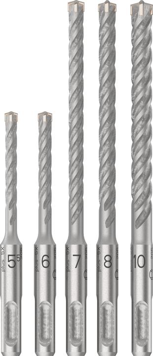 Actual product image Bosch Professional Zubehör PRO SDS plus-5X hammer drill bit set, 5.5/6/7/8/10 mm, 5 pcs. (5.5, 6.0, 7.0, 8.0, 10.00 millimetres)