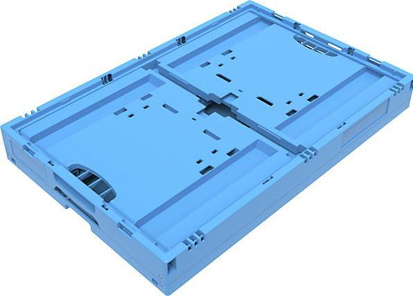 Actual product image Walther Polypropylene folding box, capacity 65 l, closed model, blue, without lid