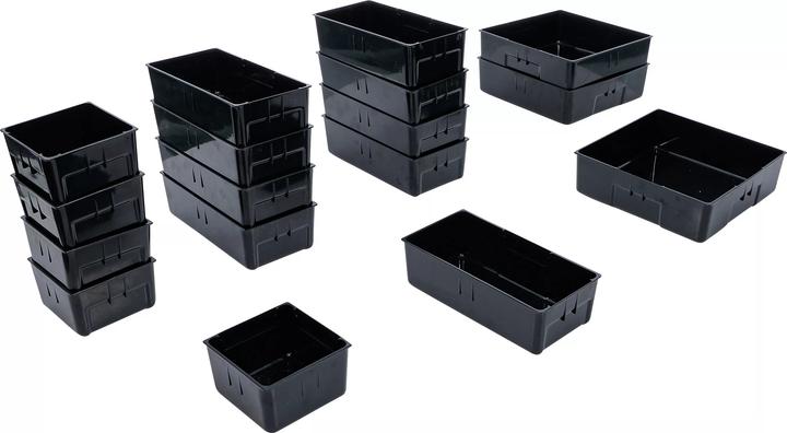Actual product image BGS Plastic Strorage Trays for Workshop Trolley 17 pcs.