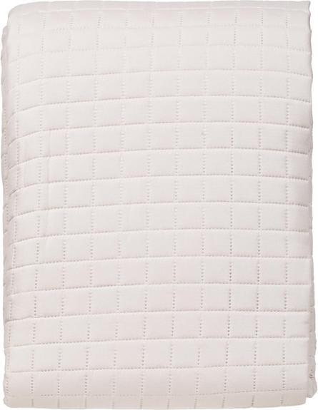 Actual product image Domoletti BEDSPREAD MICRO 220X220 CM SQUARES BEIGE (220 x 220 cm)