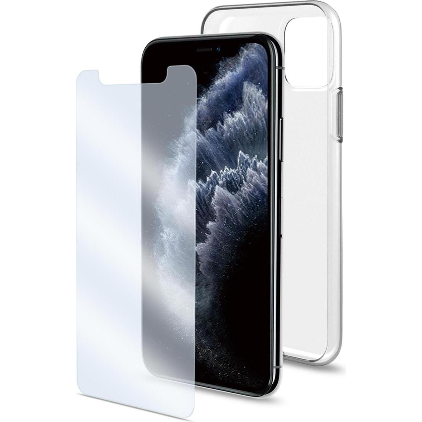 Celly COVGLASSAB1000 custodia per cellulare Custodia a sacchetto Trasparente, Cordino per smartphone, Trasparente