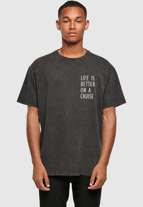 Produktbild Merchcode Life Is Better Acid Washed Heavy Oversized Tee - 113655 (M)