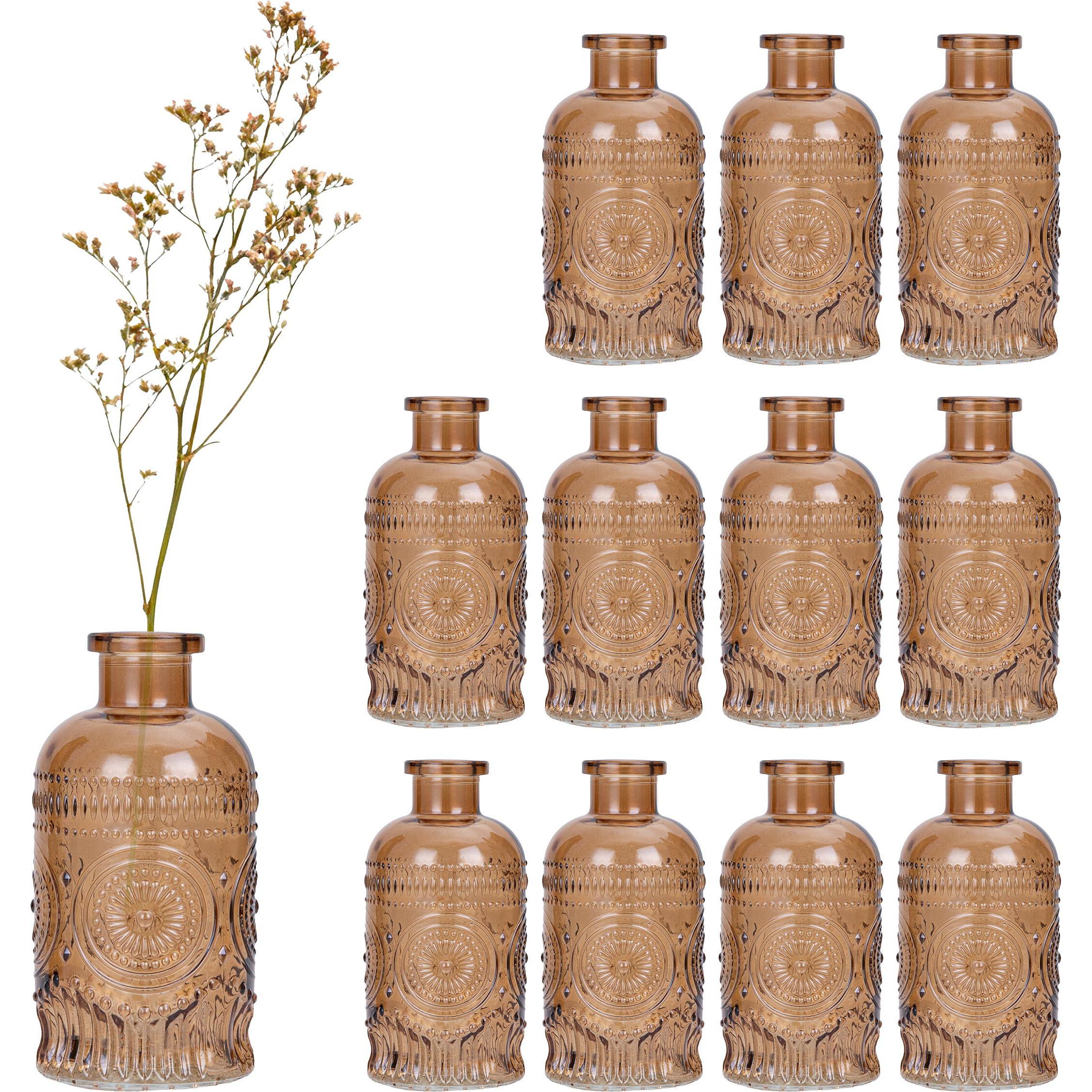 Relaxdays, Vaso, 12 Vasi-Di-Vetro (0.24 L)