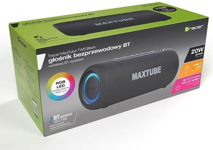 Actual product image Tracer MaxTube TWS bluetooth czarny (6 h)