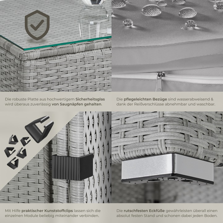 Immagine prodotto tectake Salottino in rattan Firenze