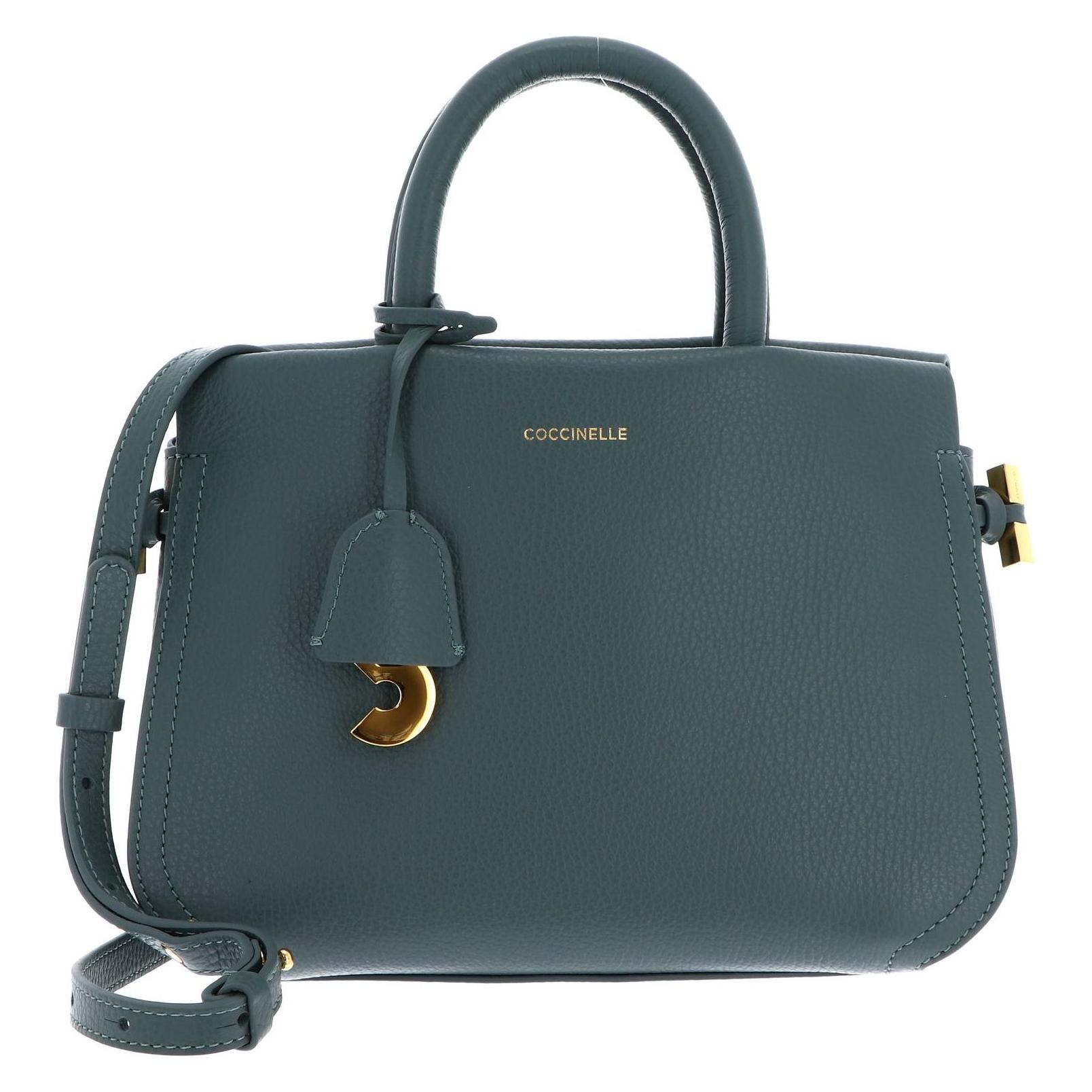 Coccinelle, Damen, Handtasche, Blue Soft Handbag Grained Leather